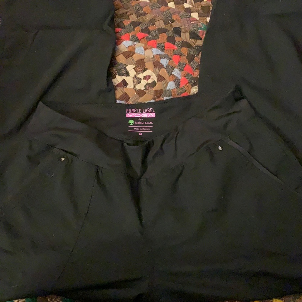 Black scrub pants